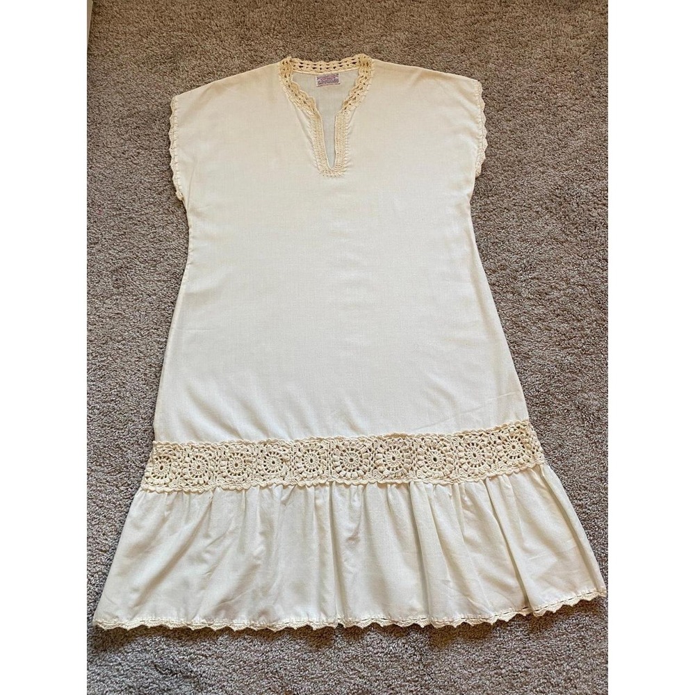 St Thomas USV Dress Tunic International Emporium Coastal Boho Vintage M/L s3or7